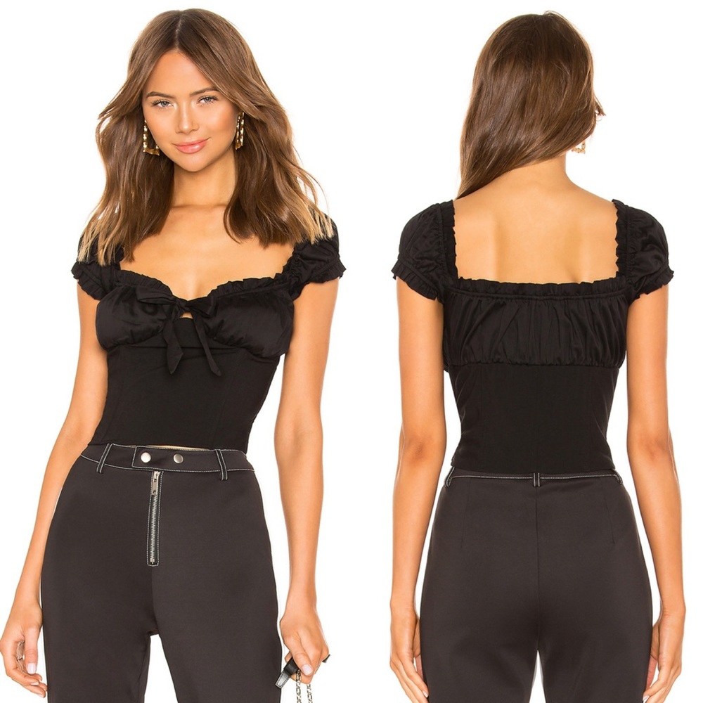 I.AM.GIA. Naomi Tie Front Cropped Top - Picture 2 of 13